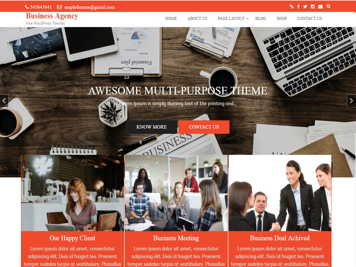 business-agency free wordpress theme