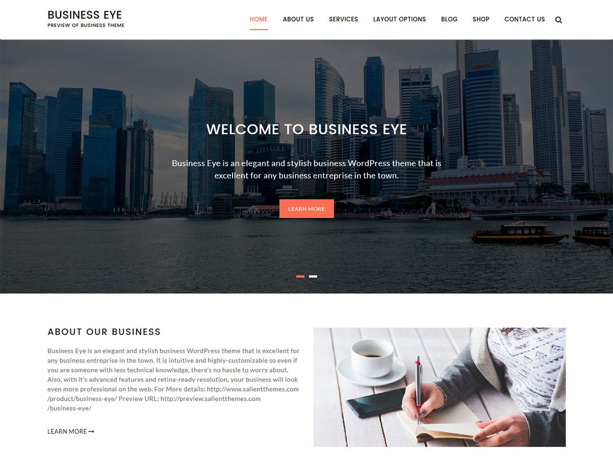 business-eye free wordpress theme