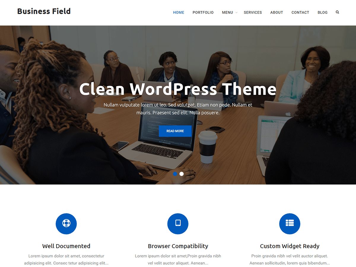 business-field free wordpress theme