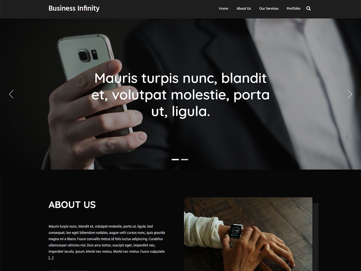 business-infinity free wordpress theme