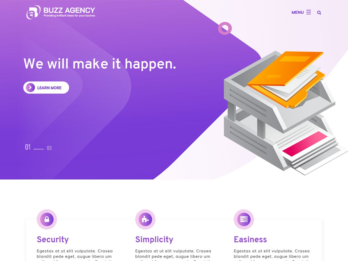 buzz-agency free wordpress theme