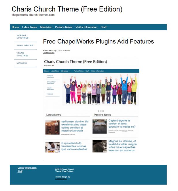 charis-church free wordpress theme