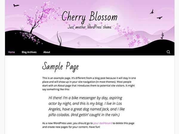 cherry-blossom free wordpress theme