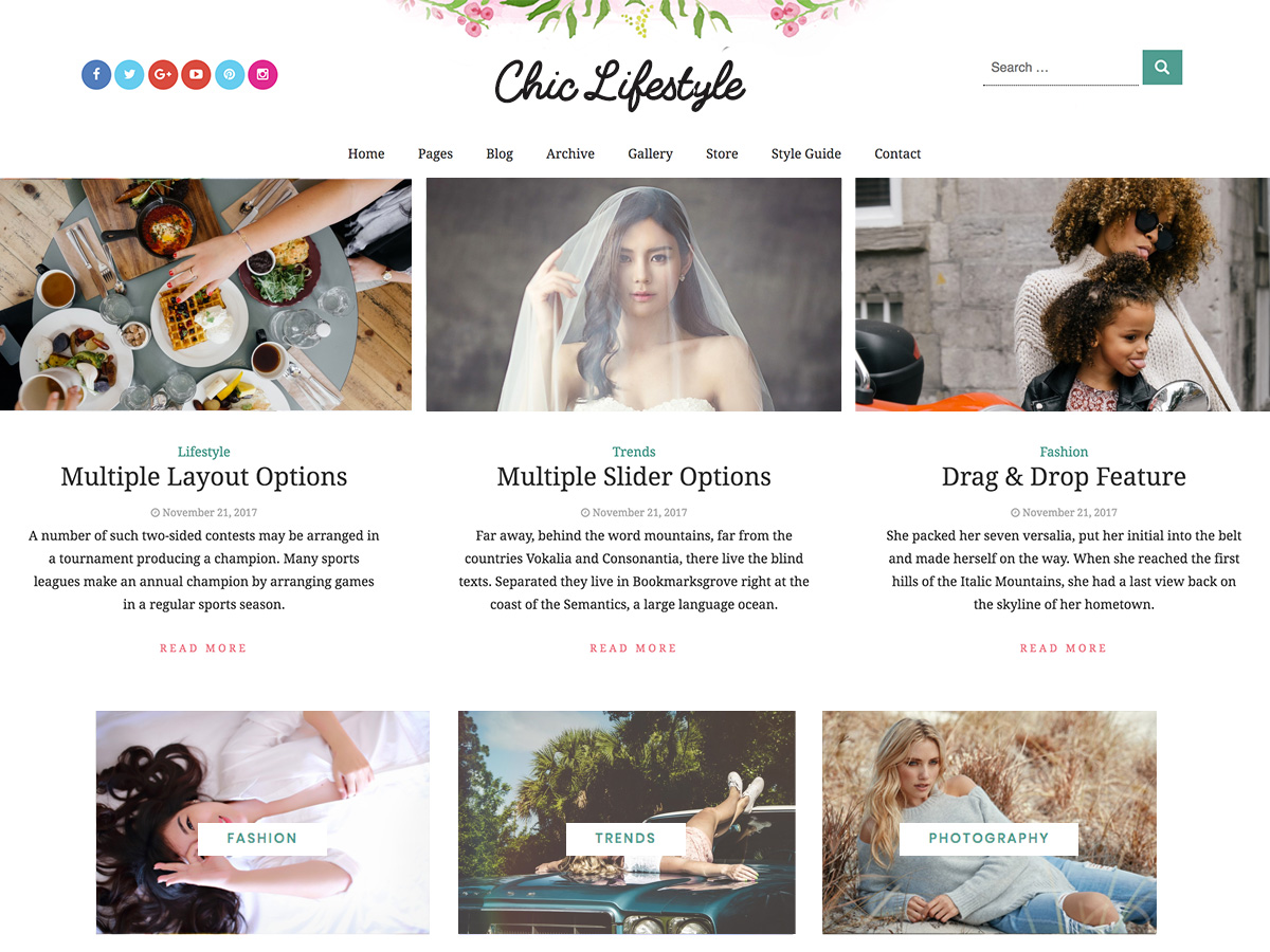 chic-lifestyle free wordpress theme