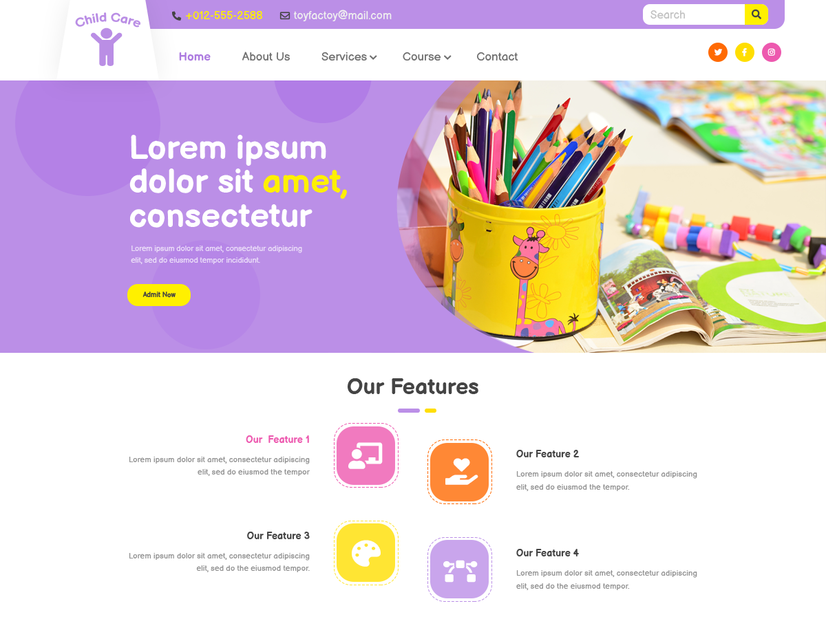 child-care-kindergarten free wordpress theme