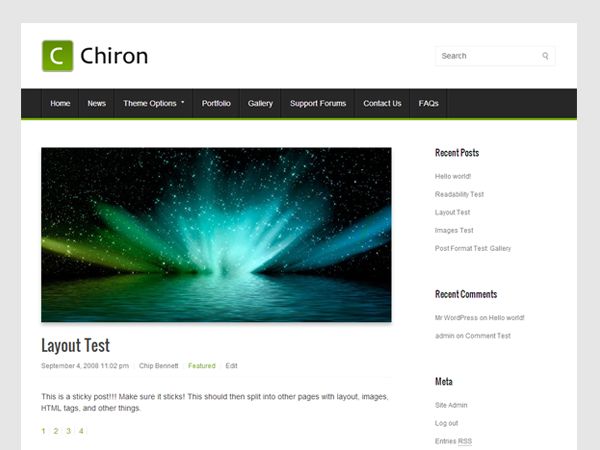 chiron free wordpress theme