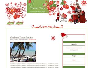 christmas-2008 free wordpress theme
