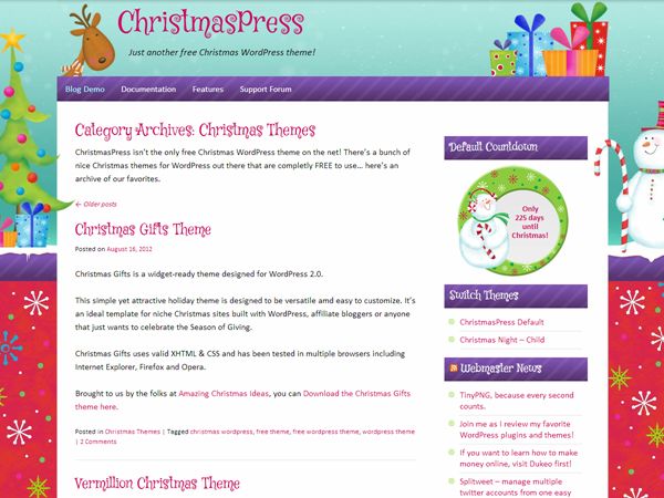 christmaspress free wordpress theme