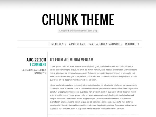 chunk free wordpress theme