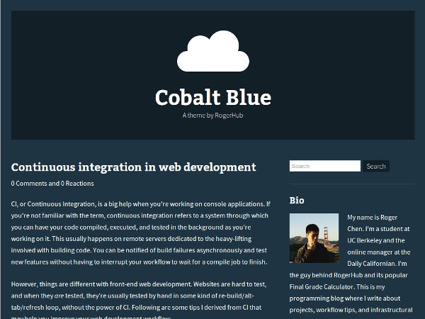 cobalt-blue free wordpress theme