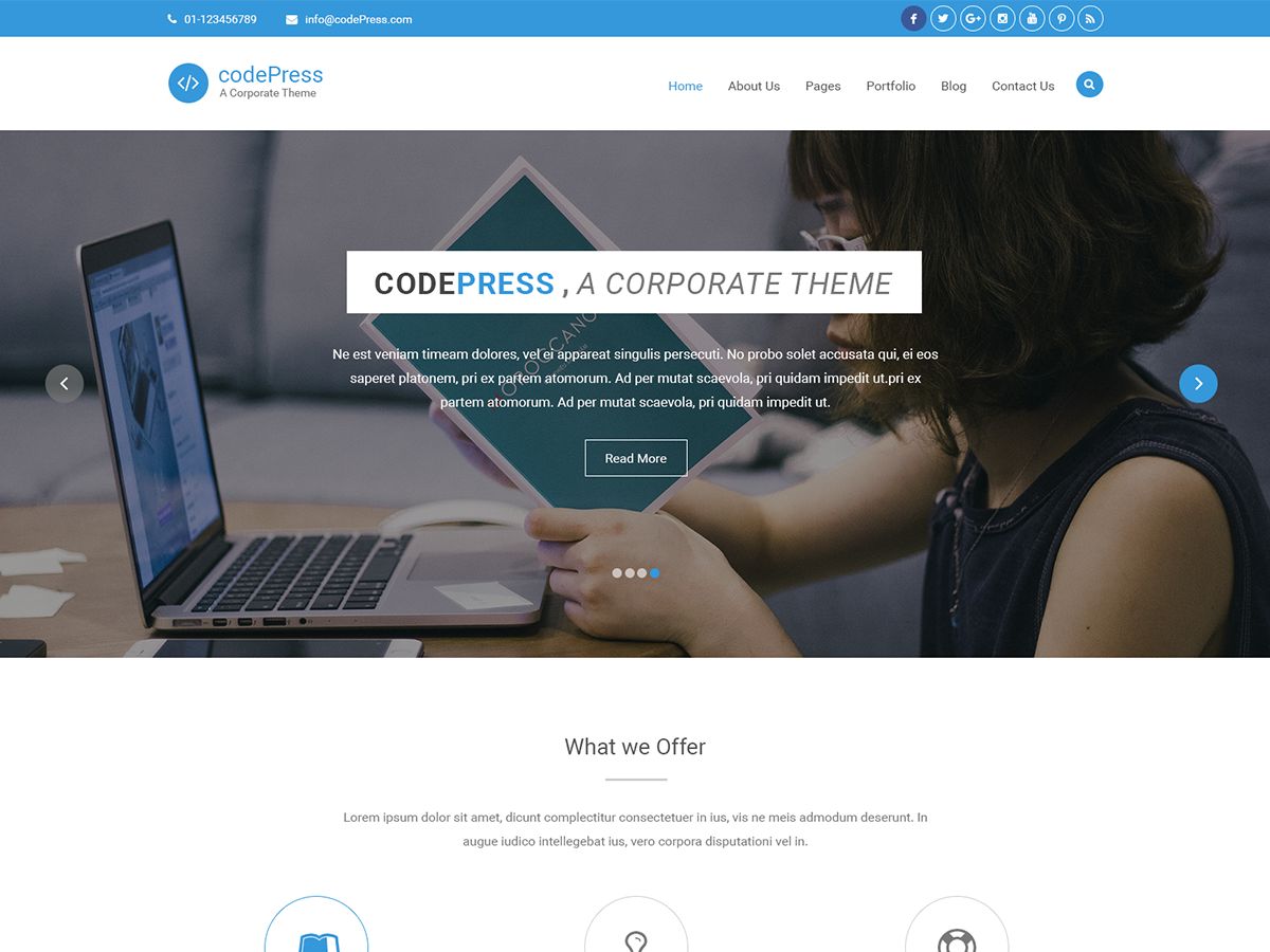 codepress-corporate free wordpress theme