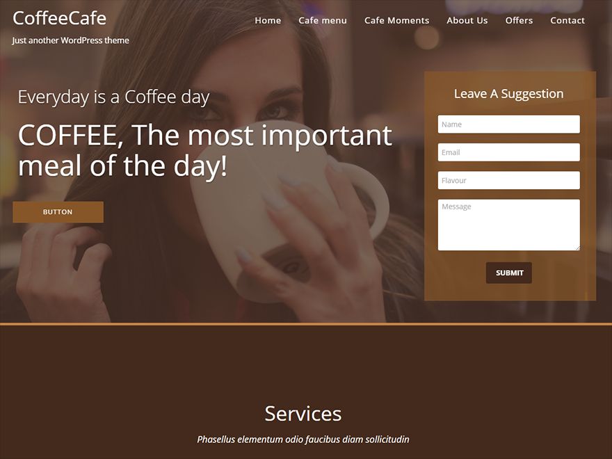 coffeecafe free wordpress theme