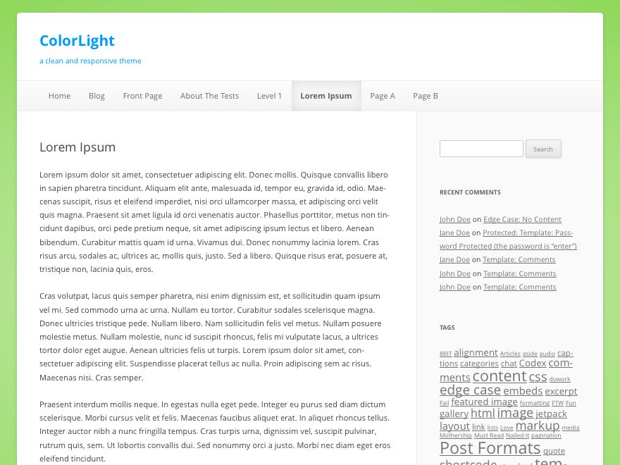 colorlight free wordpress theme
