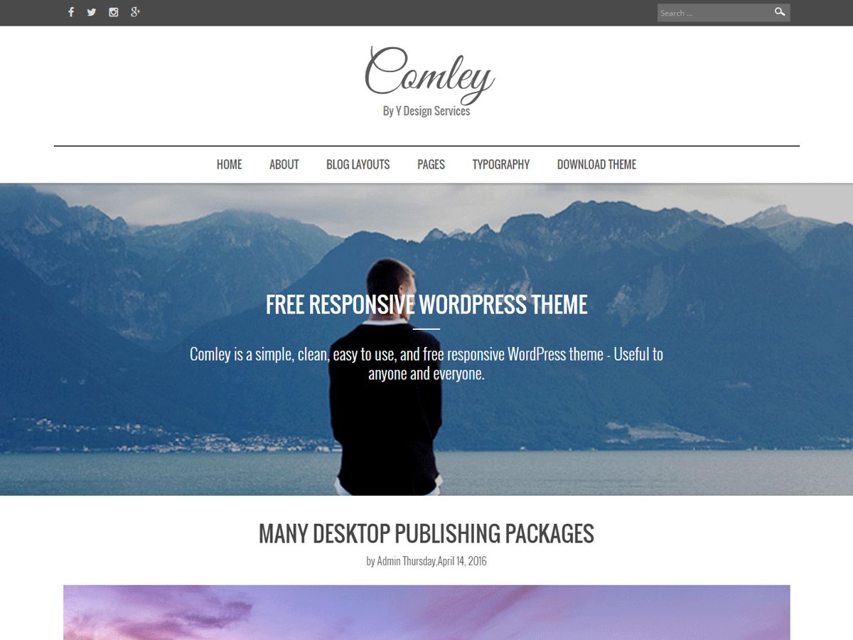 comley free wordpress theme