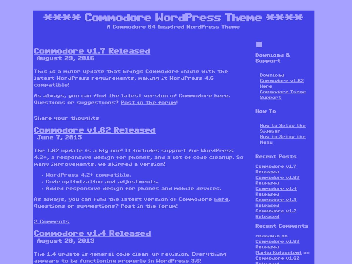 commodore free wordpress theme
