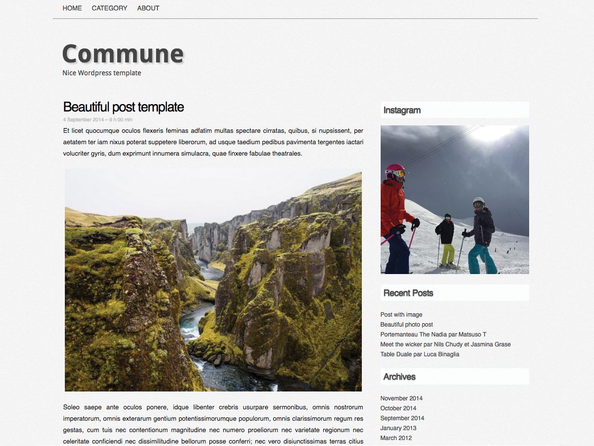 commune free wordpress theme