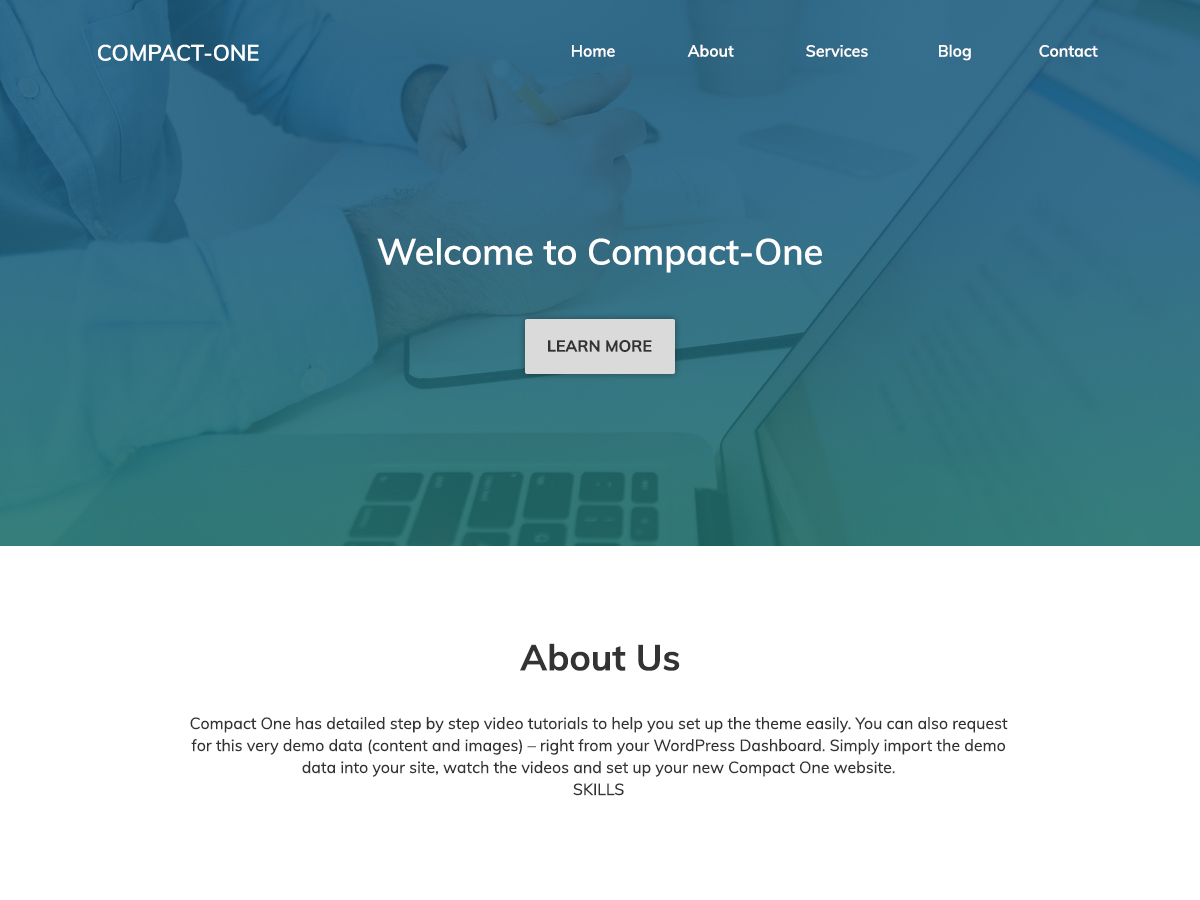 compact-one free wordpress theme