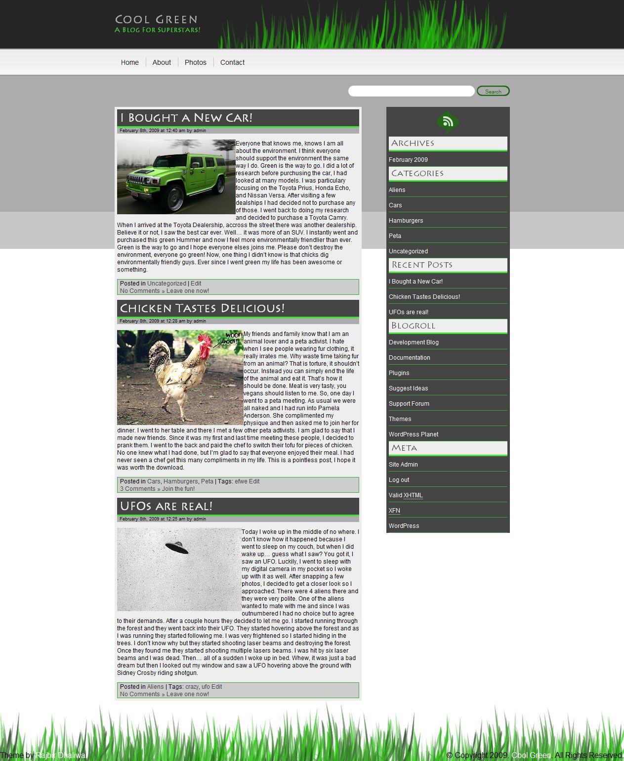 cool-green free wordpress theme