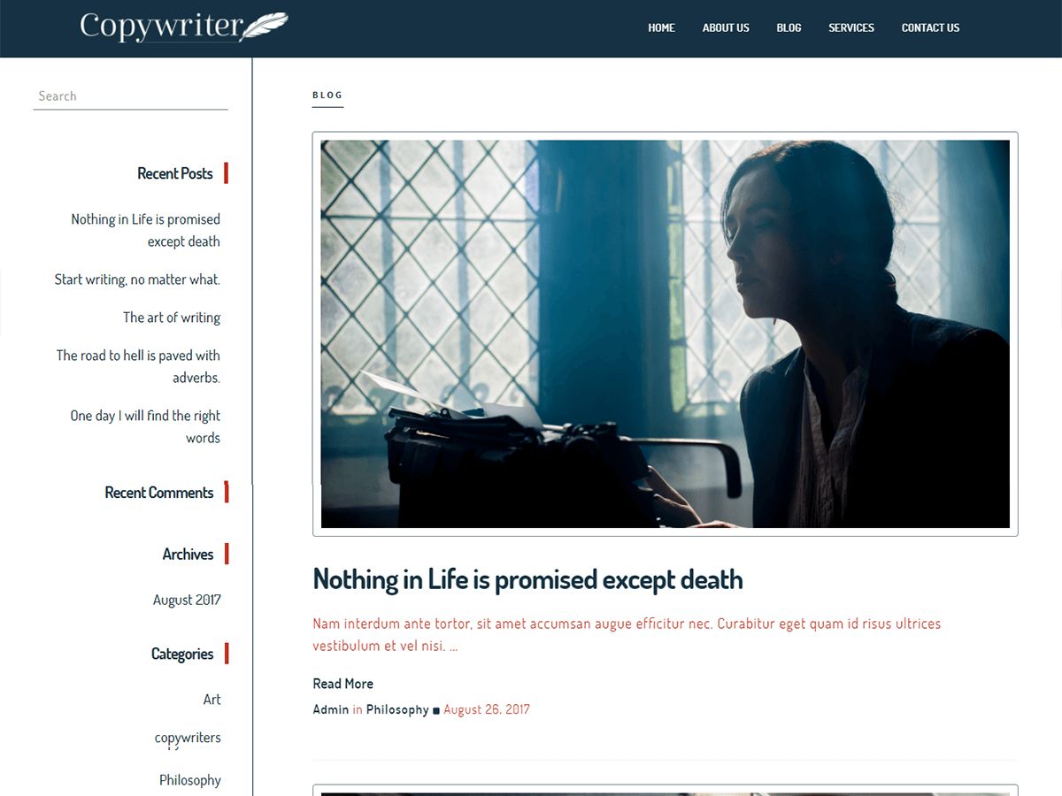 copywriter free wordpress theme