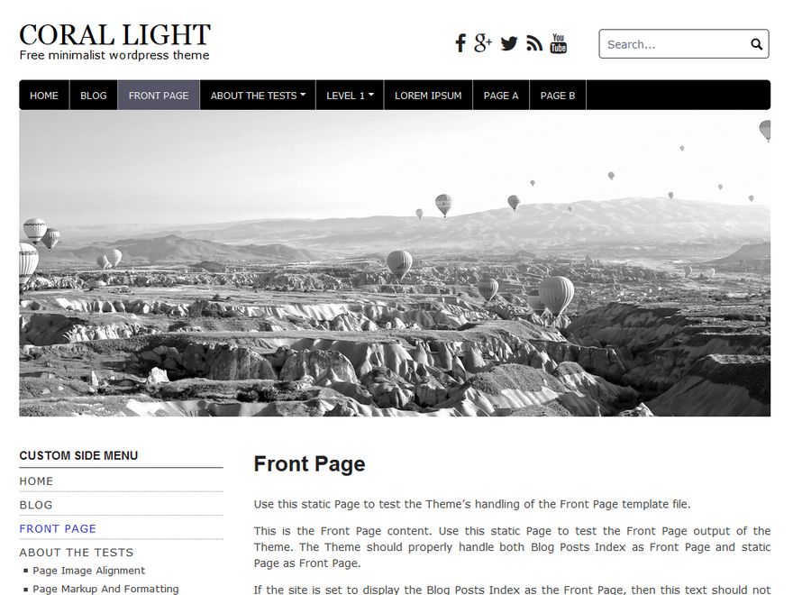 coral-light free wordpress theme