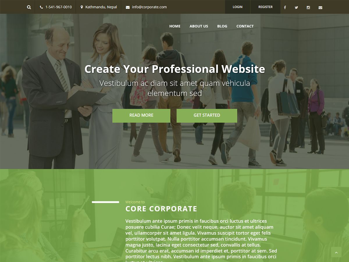 core-corporate free wordpress theme