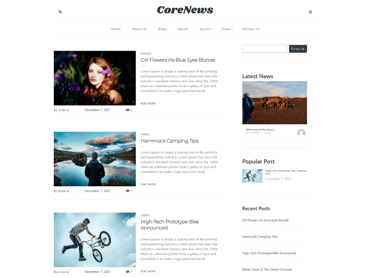 core-news free wordpress theme