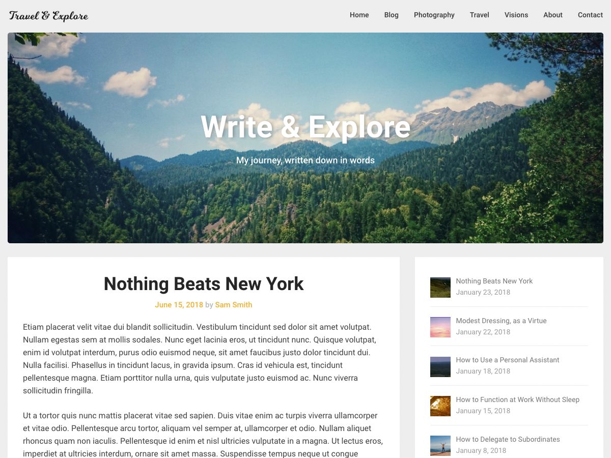 corporately-blogging free wordpress theme