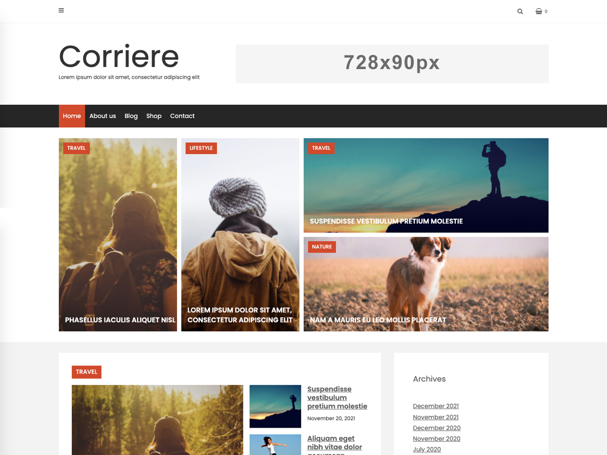 corriere free wordpress theme