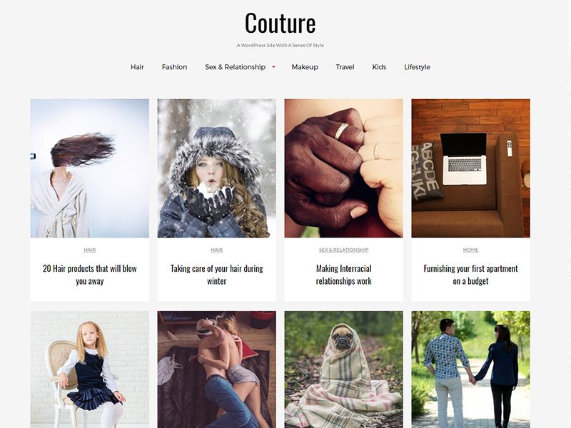 couture free wordpress theme