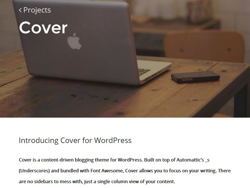 cover free wordpress theme