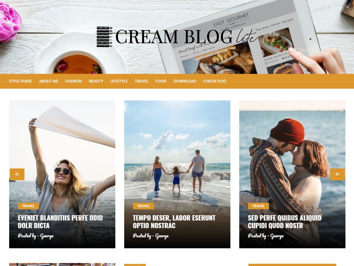 cream-blog-lite free wordpress theme