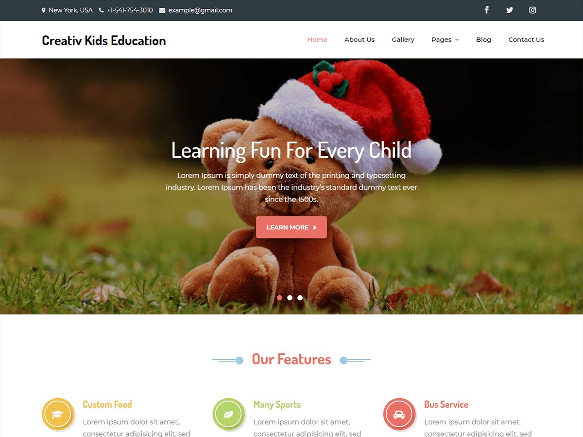 creativ-kids-education free wordpress theme