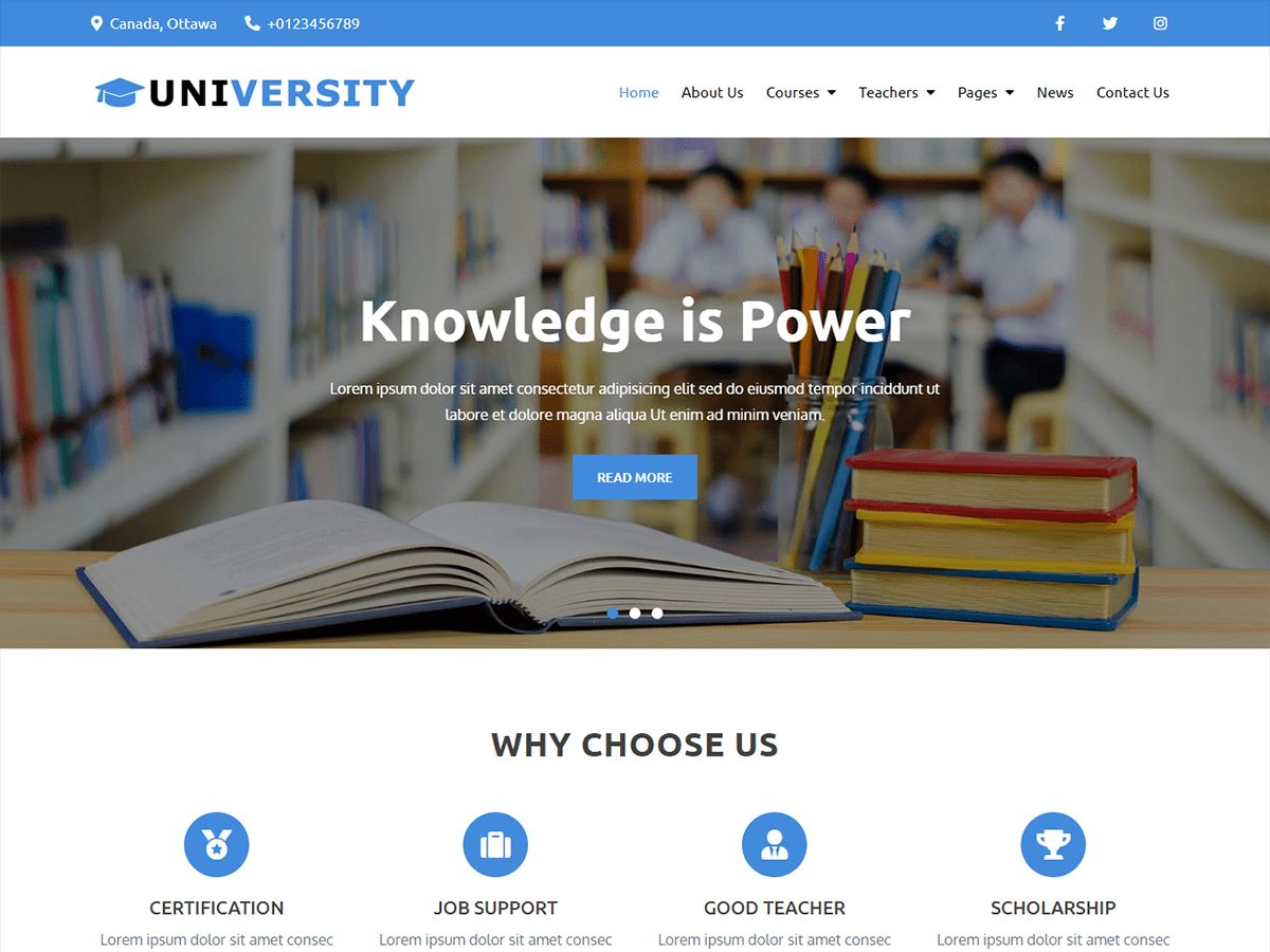 creativ-university free wordpress theme