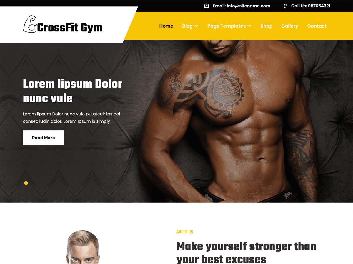 crossfit-gym free wordpress theme
