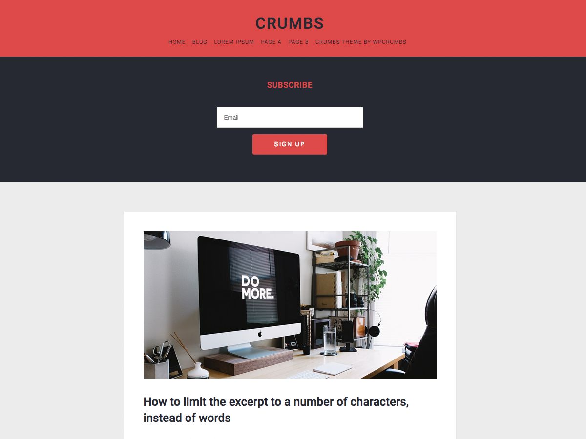 crumbs free wordpress theme