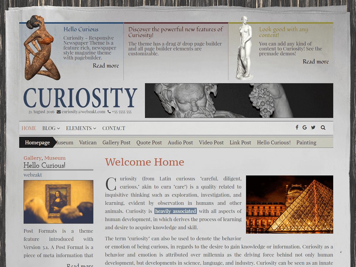 curiosity-lite free wordpress theme