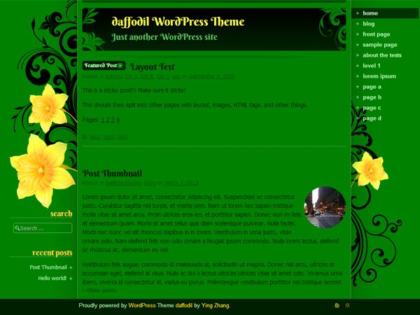 daffodil free wordpress theme