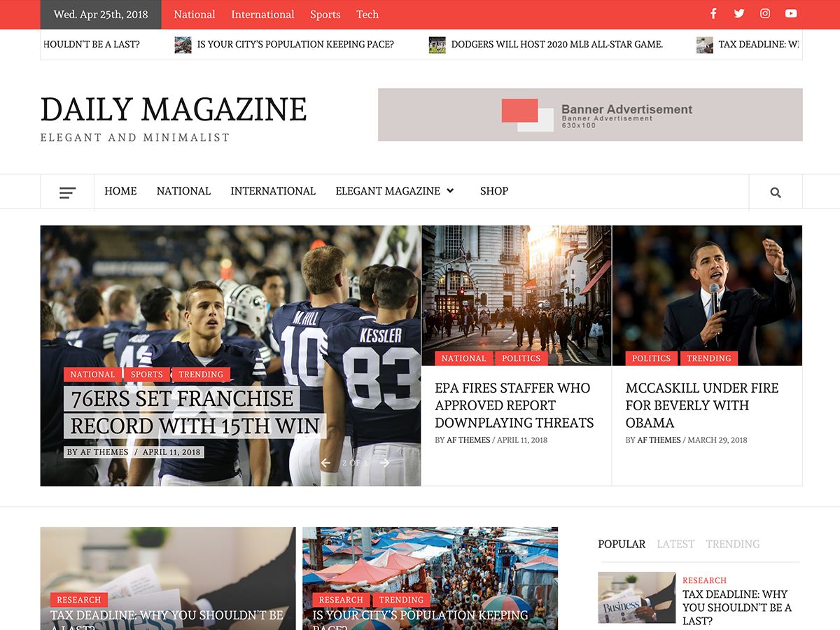 daily-magazine free wordpress theme