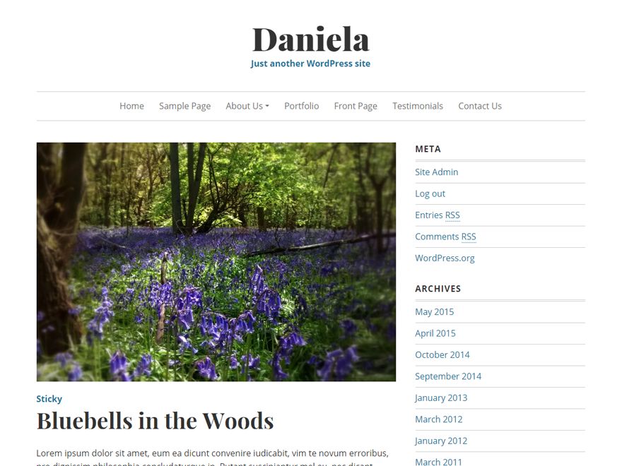 daniela free wordpress theme