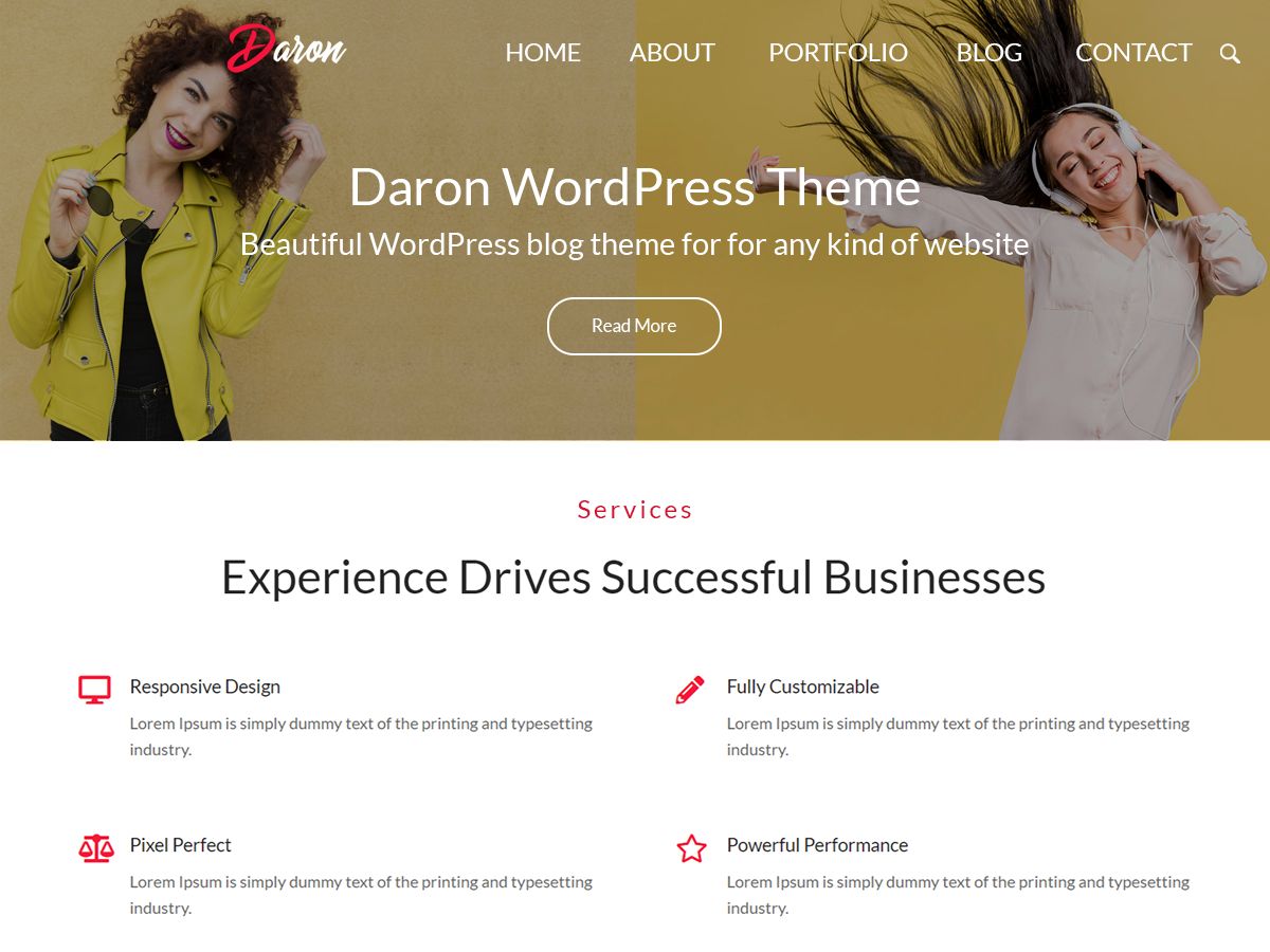 daron free wordpress theme