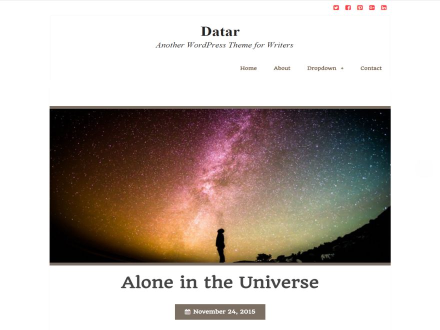 datar free wordpress theme