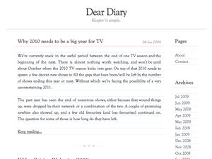 dear-diary free wordpress theme