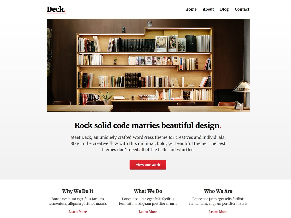 deck free wordpress theme