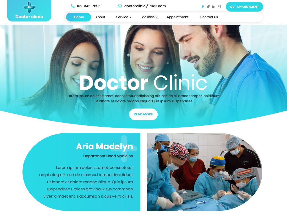 doctor-clinic free wordpress theme