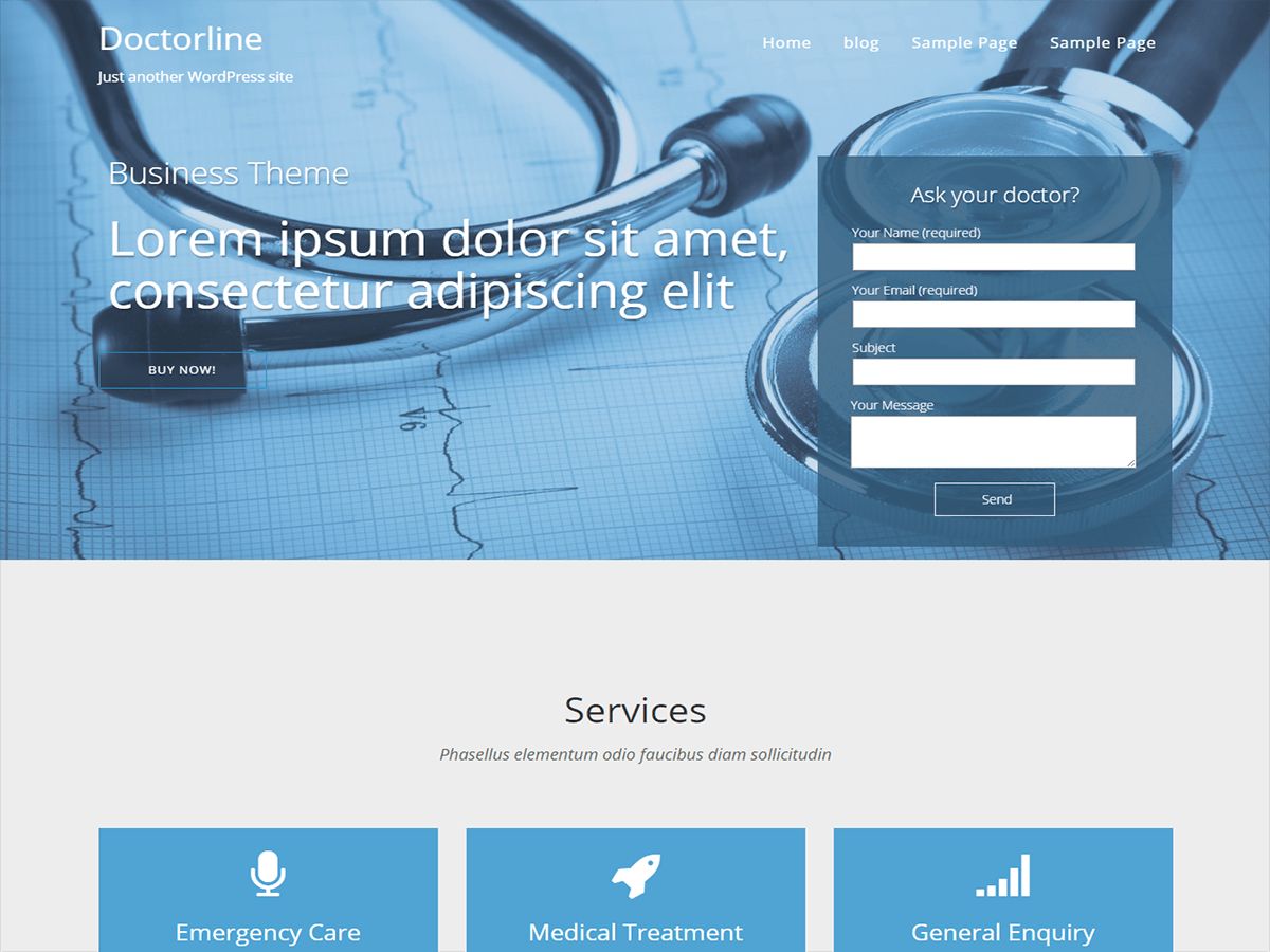 doctorsline free wordpress theme
