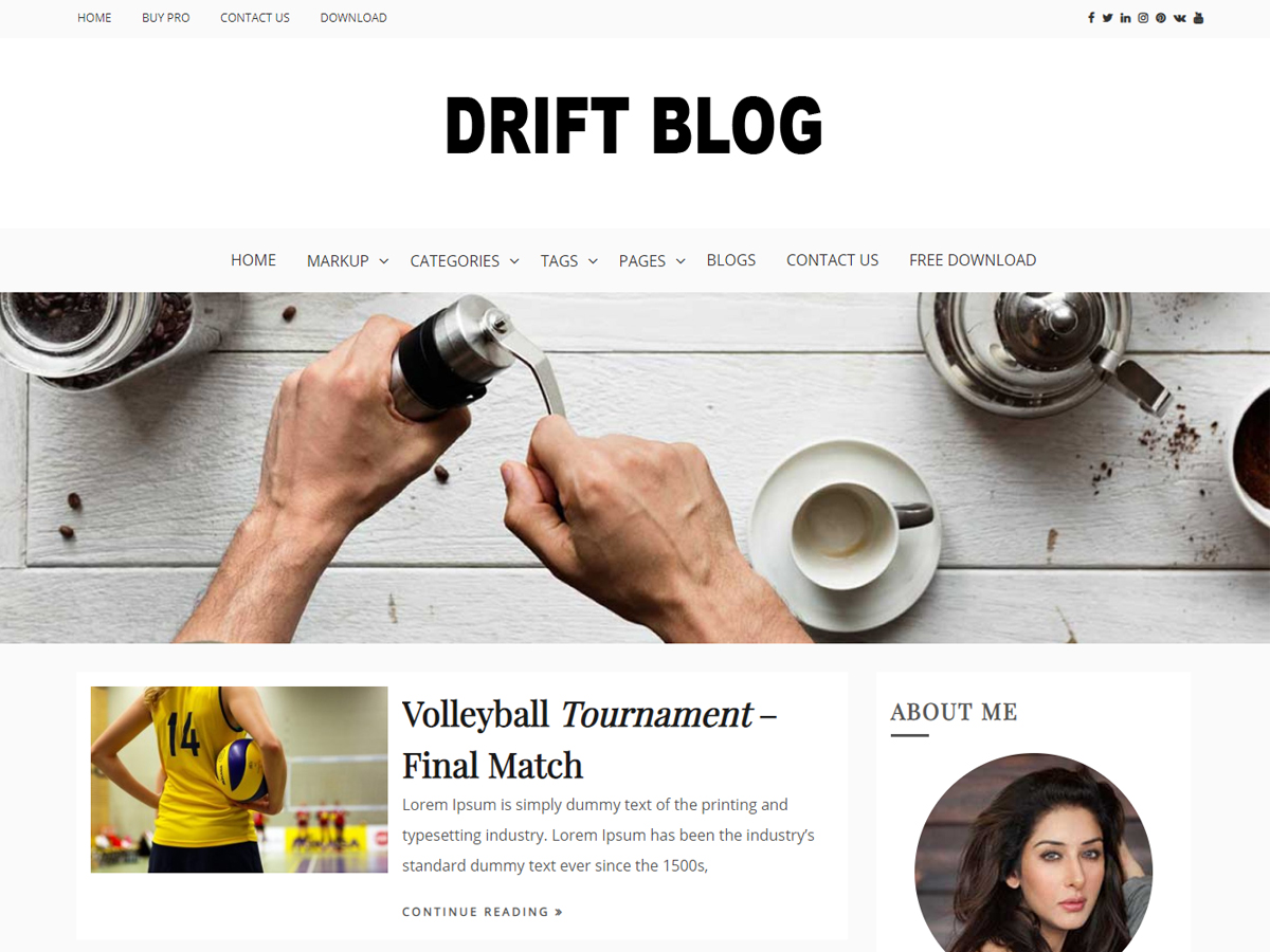 drift-blog free wordpress theme