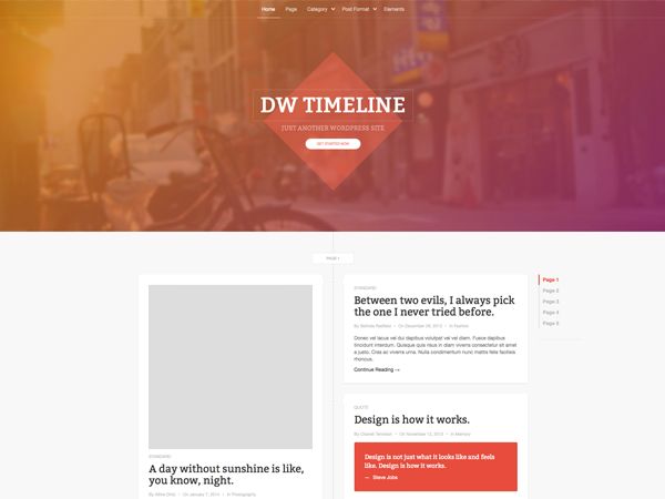 dw-timeline free wordpress theme