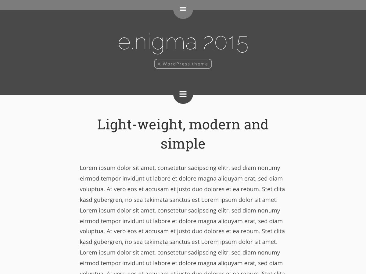 e-nigma-2015 free wordpress theme