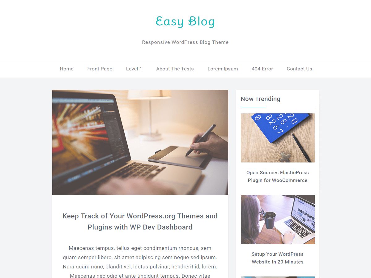 easyblog free wordpress theme