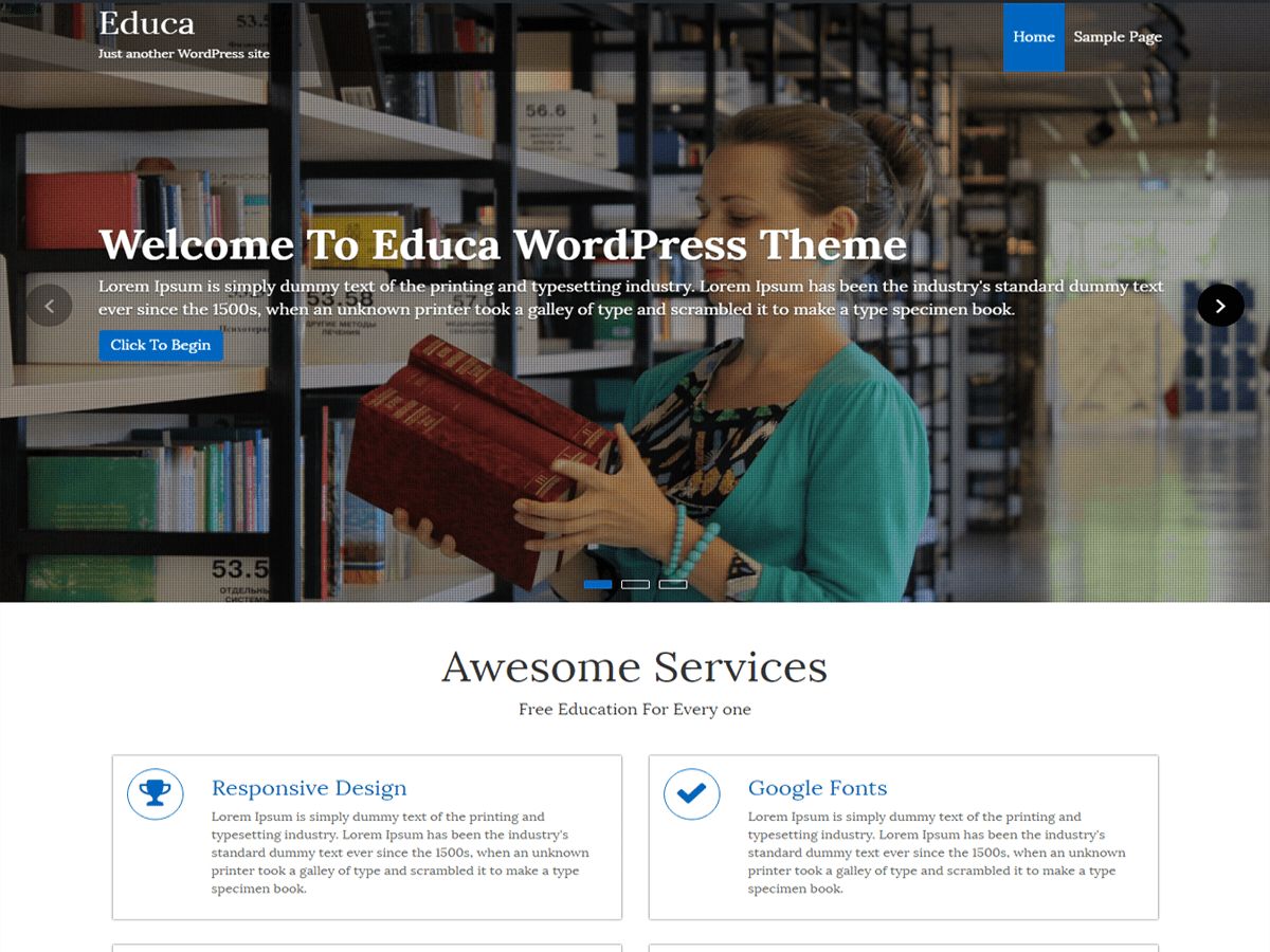educa free wordpress theme